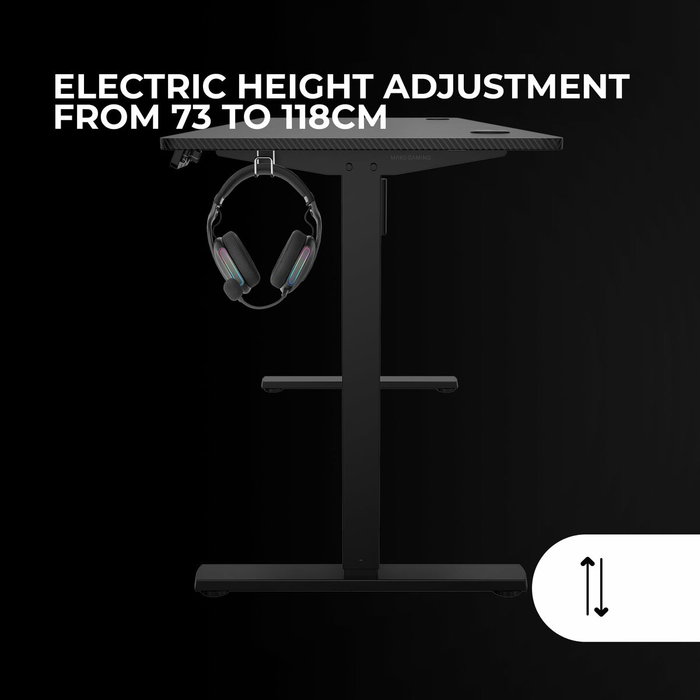 Mars Gaming MGD-ERGOPRO160 Mesa Elevable Eléctrica 160cm Negra