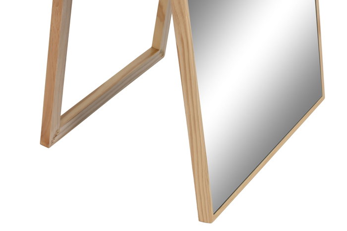 DKD Home Decor Espejo de Vestidor Pino y Cristal Natural 50x40x160 cm