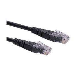 ROLINE Cable de Red Patch Cord Cat6 Clase E UTP Negro 5m RJ-45 21.15.1565 para Redes de Alta Velocidad