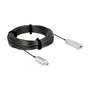 DeLOCK Cable Optico Activo USB 3.2 Gen 1, 5 Gbps, Conector USB A Macho a USB A/Micro USB B Hembra, 50 m, Negro/Plata