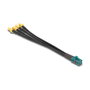 DeLOCK Cable Mini FAKRA Z cuádruple hembra a 4 x SMA hembra tipo A, 0.2 m, 50 Ω, 20 GHz, Negro