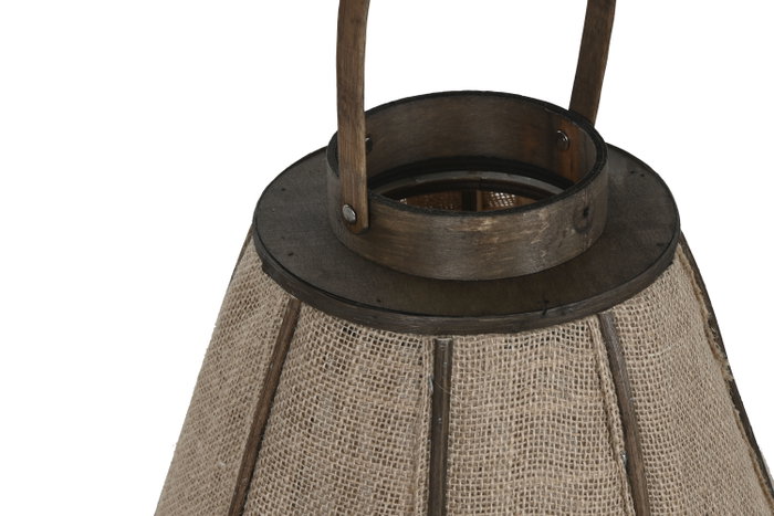 DKD Home Decor Portavelas de Yute y Bambú Natural 41,5x41,5x72 cm