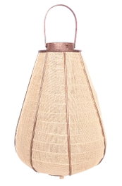 DKD Home Decor Portavelas de Yute y Bambú Natural 41,5x41,5x72 cm
