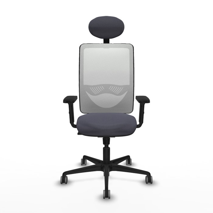PIQUERAS Y CRESPO Silla de oficina Zulema con Mecanismo Sincro, Gris oscuro y Blanco PIQUERAS Y CRESPO Silla de oficina Zulema con Mecanismo Sincro, Gris oscuro y Blanco