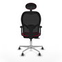 PIQUERAS Y CRESPO Silla de oficina Jorquera con mecanismo Sincro/Traslack Rojo/Negro
