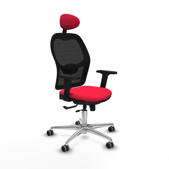 PIQUERAS Y CRESPO Silla de oficina Jorquera con mecanismo Sincro/Traslack Rojo/Negro PIQUERAS Y CRESPO Silla de oficina Jorquera con mecanismo Sincro/Traslack Rojo/Negro