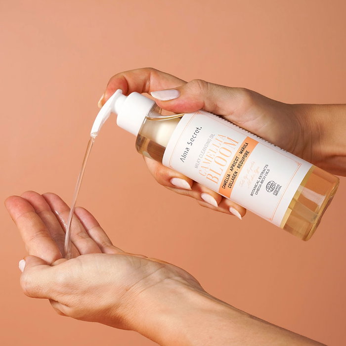 Alma Secret Aceite Desmaquillante Camellia Bloom 200 ml para Todo Tipo de Piel, Elimina Maquillaje y Protección Solar