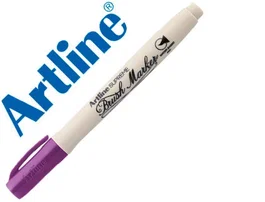 Artline Rotulador Supreme Brush pintura base de agua punta tipo pincel trazo variable magenta