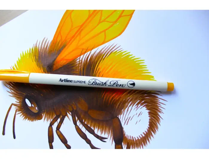 Artline Supreme Brush Rotulador de punta tipo pincel Magenta