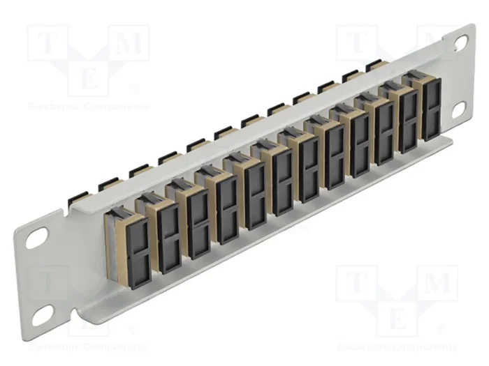DeLOCK Panel de conexión de fibra óptica 10″ 12 puertos SC Duplex