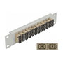 Delock Panel de Conexión de Fibra Óptica 12 Puertos SC Duplex Rack 1U, 10 Pulgadas, Color Beige y Gris, Referencia Patchpanel 10? LWL 12 Port SC Duplex beige 1 HE grau