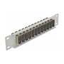 Delock Panel de Conexión de Fibra Óptica 12 Puertos SC Duplex Rack 1U, 10 Pulgadas, Color Beige y Gris, Referencia Patchpanel 10? LWL 12 Port SC Duplex beige 1 HE grau