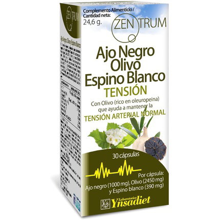 ZENTRUM Ajo Negro, Olivo y Espino Blanco 30 cápsulas
