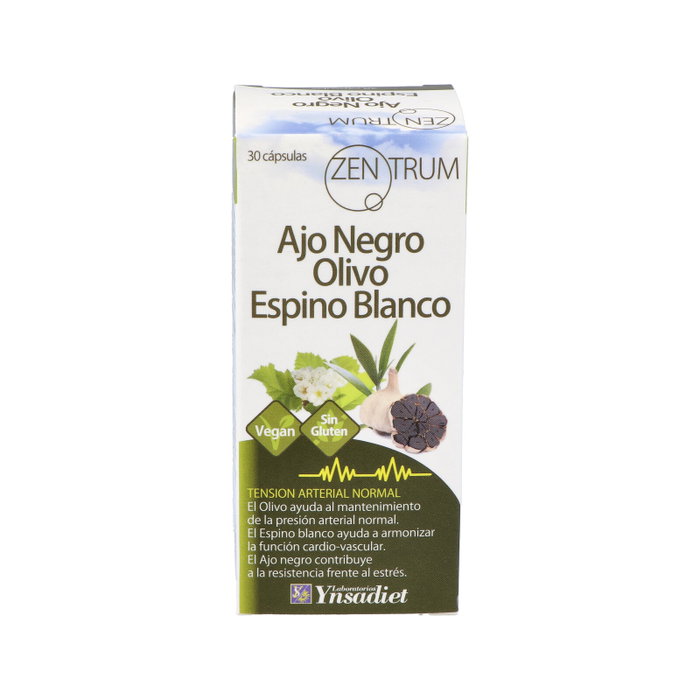 Zentrum Ajo Negro, Olivo y Espino Blanco 30 Cápsulas