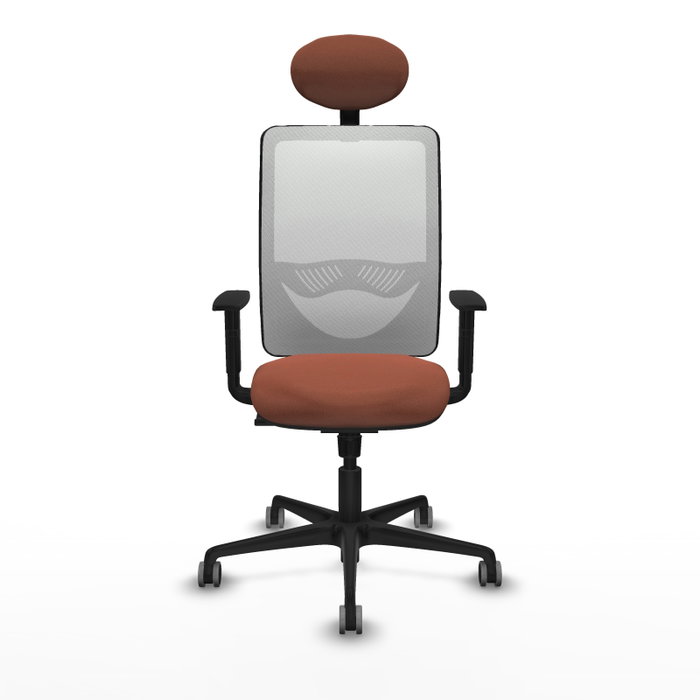 PIQUERAS Y CRESPO Silla de oficina Zulema con mecanismo Sincro, Marrón y Blanco PIQUERAS Y CRESPO Silla de oficina Zulema con mecanismo Sincro, Marrón y Blanco