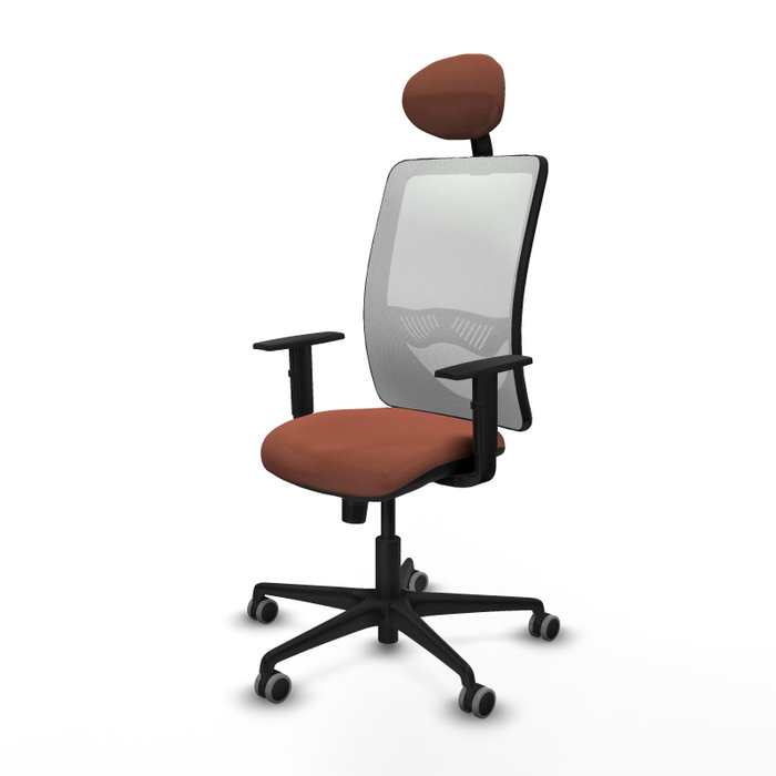 PIQUERAS Y CRESPO Silla de oficina Zulema con mecanismo Sincro, Marrón y Blanco PIQUERAS Y CRESPO Silla de oficina Zulema con mecanismo Sincro, Marrón y Blanco