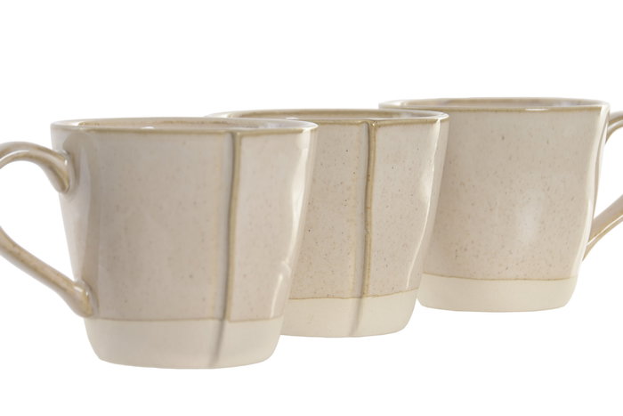 DKD Home Decor Mug Urban Liangfeng 26 Beige 160ml Set 6
