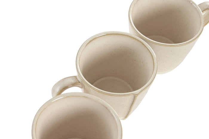 DKD Home Decor Mug Urban Liangfeng 26 Beige 160ml Set 6