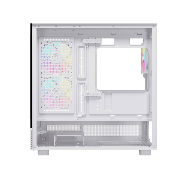 Einarex S500 Caja ATX Semitorre RGB 3 Ventiladores Blanca EXCS-PR-500R-W