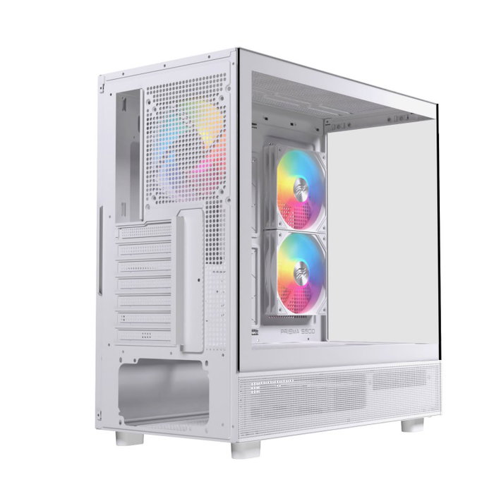 Einarex S500 Caja ATX Semitorre RGB 3 Ventiladores Blanca EXCS-PR-500R-W