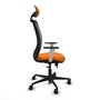 PIQUERAS Y CRESPO Silla de oficina Zulema Naranja y Negro