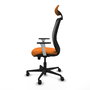 PIQUERAS Y CRESPO Silla de oficina Zulema Naranja y Negro