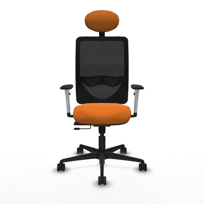 PIQUERAS Y CRESPO Silla de oficina Zulema Naranja y Negro