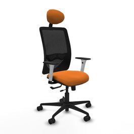 PIQUERAS Y CRESPO Silla de oficina Zulema Naranja y Negro
