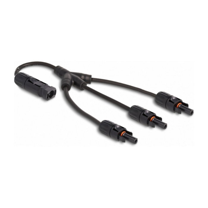 DeLOCK Cable Divisor Solar DL4 1 x Macho a 3 x Hembra 35 cm Negro
