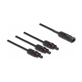DeLOCK Cable Divisor Solar DL4 1 x Macho a 3 x Hembra 35 cm Negro