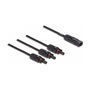 DeLOCK Cable Divisor Solar DL4 1 x Macho a 3 x Hembra 35 cm Negro