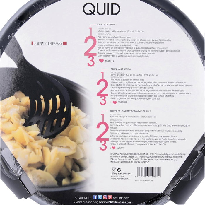 Sarten Doble Aluminio Estampado Gastro Fun Quid 28 cm (6 Unidades)