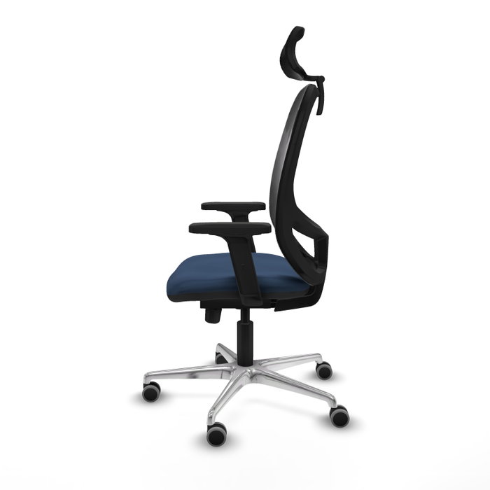 PIQUERAS Y CRESPO Silla de oficina Cilanco con mecanismo Sincro/Traslack Azul marino y Negro