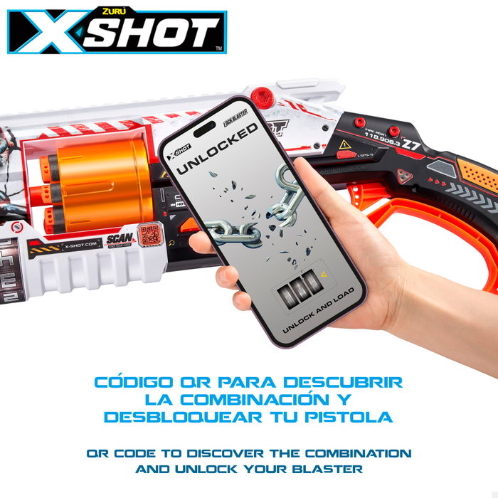 X-Shot Skins Lock Baster Pistola de dardos con sistema de bloqueo