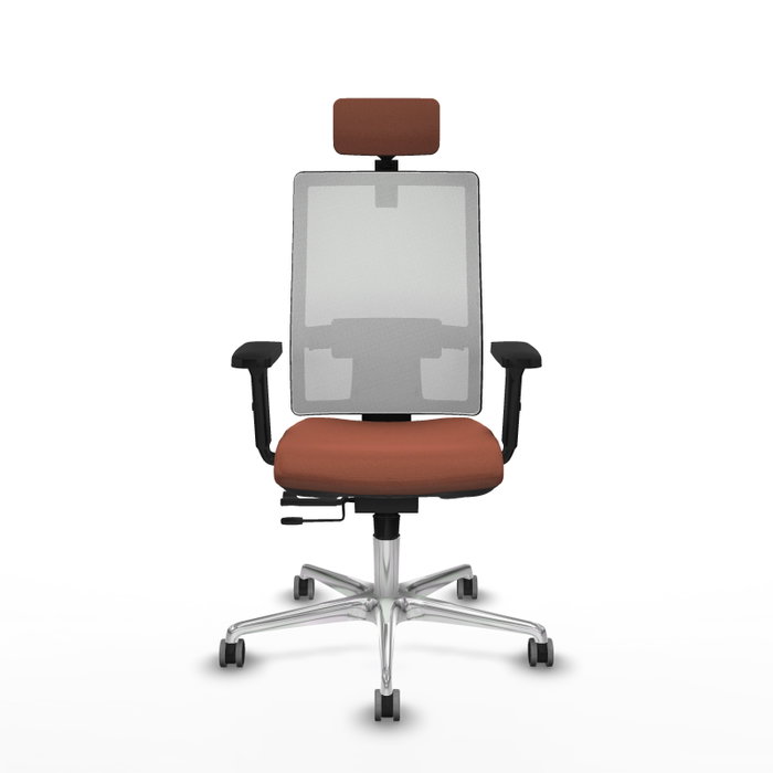 PIQUERAS Y CRESPO Silla de oficina Horna con mecanismo Sincro/Traslack, Marrón y Blanco PIQUERAS Y CRESPO Silla de oficina Horna con mecanismo Sincro/Traslack, Marrón y Blanco
