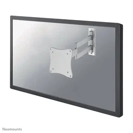 Neomounts FPMA-W830 Soporte de Pared para TV/Pantalla, Movimiento Completo (Giro, Inclinación, Rotación), hasta 27" (68.6 cm), 12 kg, VESA 75x75/100x100, Color Plata