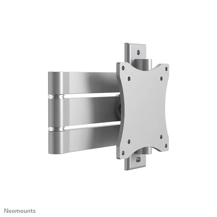 Neomounts FPMA-W830 Soporte de Pared para TV/Pantalla, Movimiento Completo (Giro, Inclinación, Rotación), hasta 27" (68.6 cm), 12 kg, VESA 75x75/100x100, Color Plata