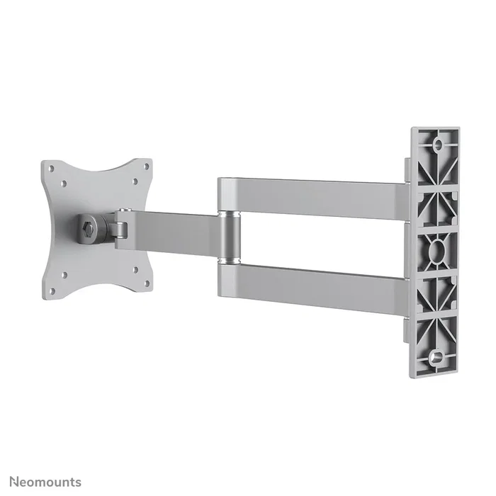 Neomounts FPMA-W830 Soporte de Pared para TV/Pantalla, Movimiento Completo (Giro, Inclinación, Rotación), hasta 27" (68.6 cm), 12 kg, VESA 75x75/100x100, Color Plata