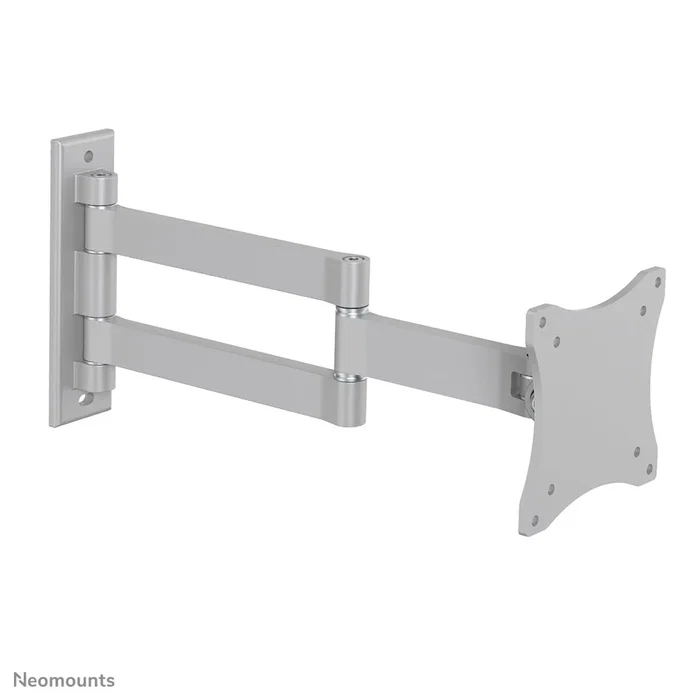 Neomounts FPMA-W830 Soporte de Pared para TV/Pantalla, Movimiento Completo (Giro, Inclinación, Rotación), hasta 27" (68.6 cm), 12 kg, VESA 75x75/100x100, Color Plata