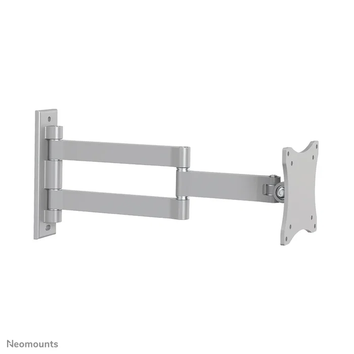 Neomounts FPMA-W830 Soporte de Pared para TV/Pantalla, Movimiento Completo (Giro, Inclinación, Rotación), hasta 27" (68.6 cm), 12 kg, VESA 75x75/100x100, Color Plata