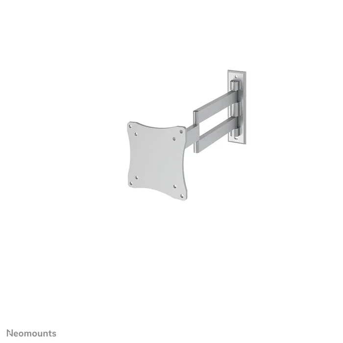 Neomounts FPMA-W830 Soporte de Pared para TV/Pantalla, Movimiento Completo (Giro, Inclinación, Rotación), hasta 27" (68.6 cm), 12 kg, VESA 75x75/100x100, Color Plata