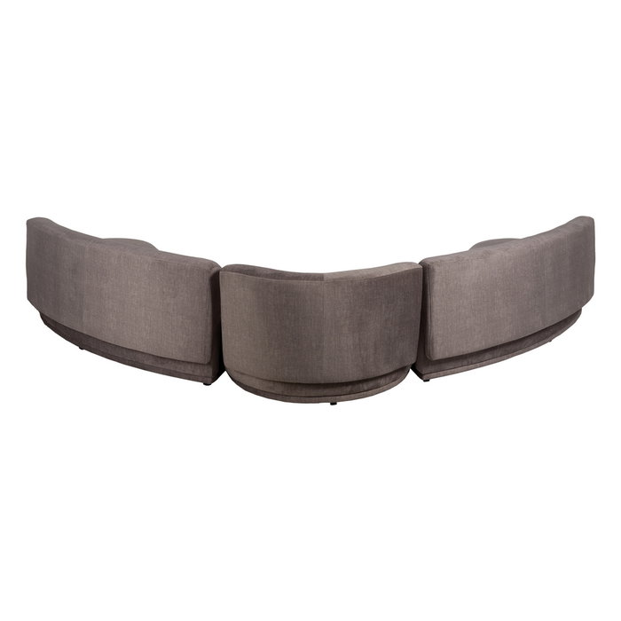 Sofá 3 Piezas Gris Tejido Salón 405 X 112 X 70 cm