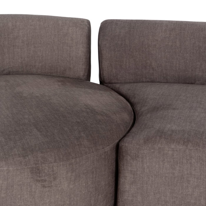 Sofá 3 Piezas Gris Tejido Salón 405 X 112 X 70 cm