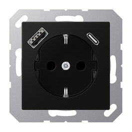 Jung A1520-15CASWM SCHUKO con USB Tipo AC