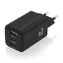 Aisens Cargador GaN 65W con 2x USB-C y 1x USB-A Negro