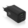 Aisens Cargador GaN 65W con 2x USB-C y 1x USB-A, Negro