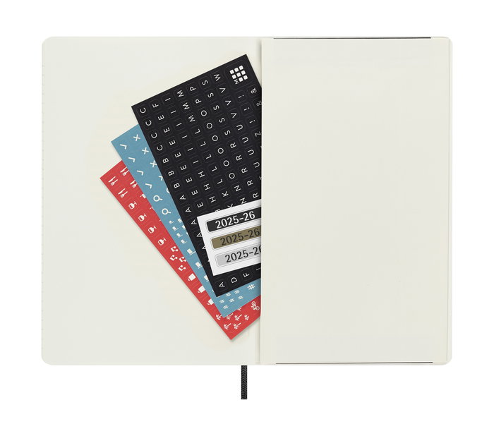 Moleskine DSB18WN3Y26 Agenda Semanal 18 Meses L (13 x 21 cm) Negra Tapa Blanda