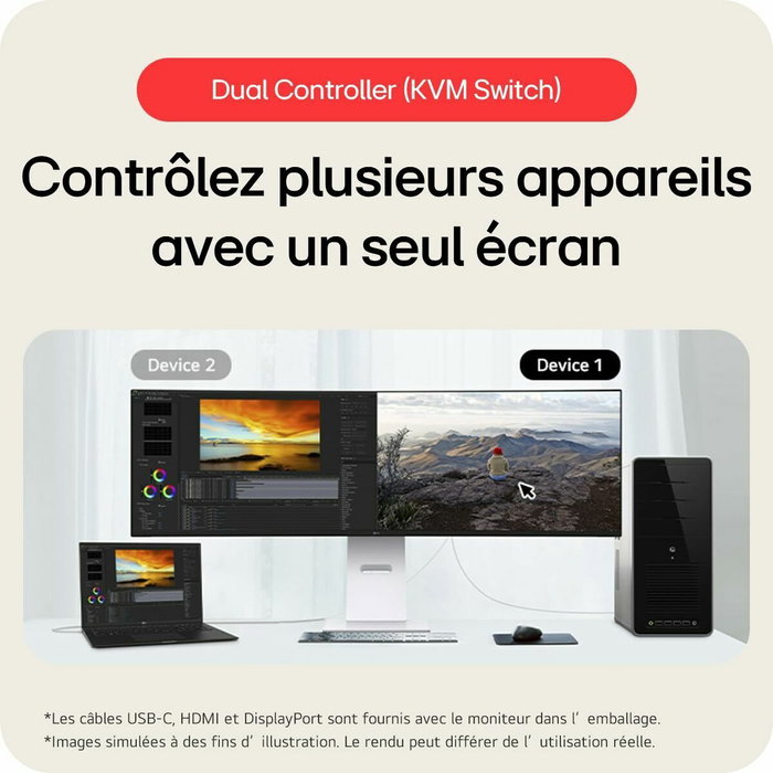 LG Monitor 49U950A-W UltraWide Curvo 49 pulg Dual QHD 144 Hz Nano IPS