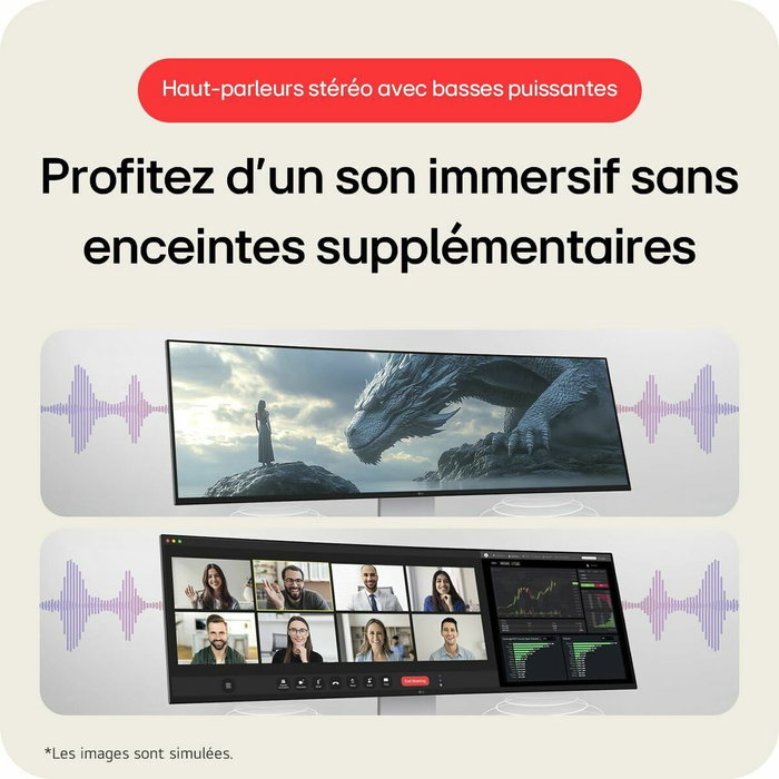LG Monitor 49U950A-W UltraWide Curvo 49 pulg Dual QHD 144 Hz Nano IPS