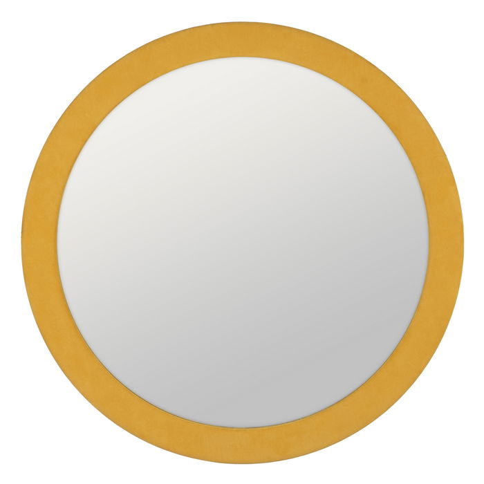 Espejo Redondo Mostaza Mdf-Tejido 120 X 4 X 120 cm Espejo Redondo Mostaza Mdf-Tejido 120 X 4 X 120 cm